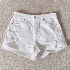 American Eagle Curvy Denim Mom Shorts